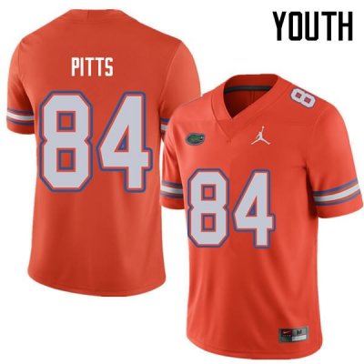 Youth Florida Gators #84 Kyle Pitts NCAA Jordan Brand Orange Authentic Stitched College Football Jersey PVX2562KE